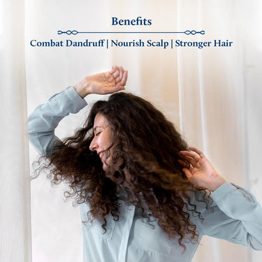 Blue Nectar Anti Dandruff Hair Oil with Neem & Tea Tree Hair Oil | Ayurvedic Non-Sticky Hair Oil for Dry Scalp and Dandruff | Plant Based Hair Oil for Men & Women (12 Herbs, 200ml)